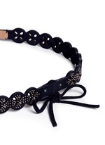 Detail View -Click To Enlarge 'Petale' stud lasercut suede belt
