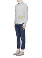 Figure View -Click To Enlarge 'College L Face' cotton French terry sweatshirt