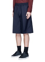 Front View -Click To Enlarge 'Ryder' wool-Mohair hopsack Bermuda shorts