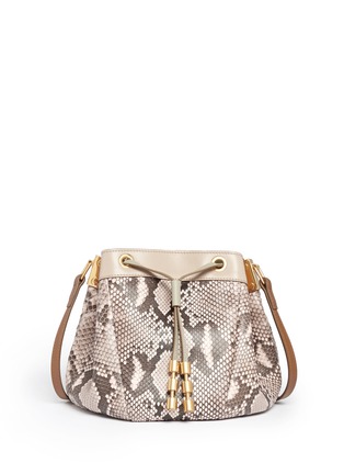 CHLO - Camille python leather drawstring bag | Pink Day Shoulder ...