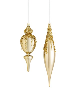 Main View - Click To Enlarge Main View - Click To Enlarge - Kurt S Adler - Drop and finial Christmas ornament set