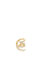 Main View -Click To Enlarge 'Stella' 18k gold diamond pavé winged ear cuff