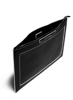 Detail View -Click To Enlarge 'Antigona' contrast edge large leather zip pouch