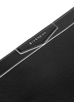 Detail View -Click To Enlarge 'Antigona' contrast edge large leather zip pouch