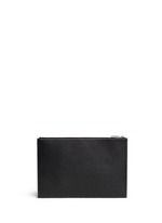 Back View -Click To Enlarge 'Antigona' contrast edge large leather zip pouch
