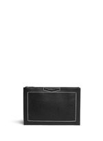 Main View -Click To Enlarge 'Antigona' contrast edge large leather zip pouch