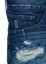 Detail View -Click To Enlarge 'WM5' distressed cutoff denim shorts