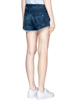 Back View -Click To Enlarge 'WM5' distressed cutoff denim shorts