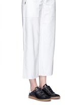 Figure View -Click To Enlarge 'Beth' suede panel leather sneakers