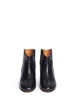 Front View -Click To Enlarge 'Dicker' leather ankle boots