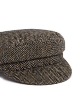 Detail View -Click To Enlarge 'Evie' herringbone virgin wool boyish cap
