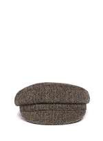 Main View -Click To Enlarge 'Evie' herringbone virgin wool boyish cap