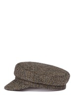 Figure View -Click To Enlarge 'Evie' herringbone virgin wool boyish cap