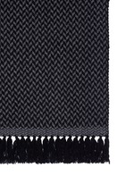 Detail View -Click To Enlarge 'Alena' fringed wool-cashmere herringbone scarf