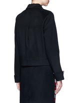 Back View -Click To Enlarge Textured tartan felted wool-cashmere jacket