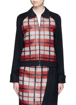 Main View -Click To Enlarge Textured tartan felted wool-cashmere jacket