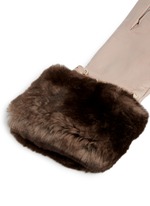 Detail View -Click To Enlarge 'Rockstud' strap Orylag fur trim leather gloves