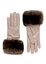 Main View -Click To Enlarge 'Rockstud' strap Orylag fur trim leather gloves