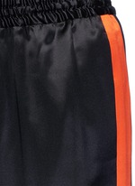 Detail View -Click To Enlarge Contrast stripe silk satin pants