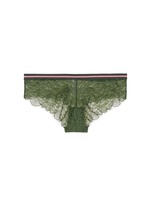 Main View -Click To Enlarge 'Dragonfly' stripe elastic waist lace boyshorts