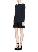 Figure View -Click To Enlarge Removable Peter Pan collar sweater dress