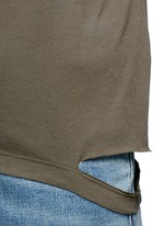 Detail View -Click To Enlarge Cutoff hem pocket jersey T-shirt
