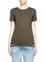 Main View -Click To Enlarge Cutoff hem pocket jersey T-shirt