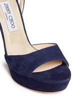 Detail View -Click To Enlarge 'Kayden' ankle strap suede platform sandals