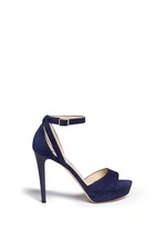 Main View -Click To Enlarge 'Kayden' ankle strap suede platform sandals