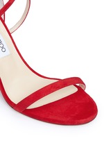 Detail View -Click To Enlarge 'Hesper 85' crisscross strap suede sandals