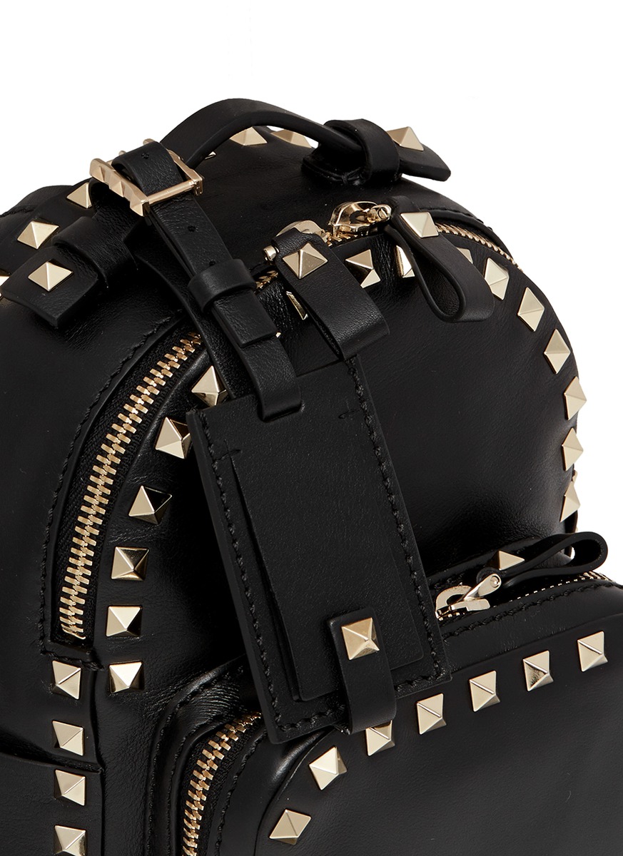 VALENTINO - &#39;Rockstud&#39; mini leather backpack | Black Backpacks | Womenswear | Lane Crawford ...