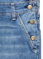 Detail View -Click To Enlarge 'The Charley' distressed denim overalls