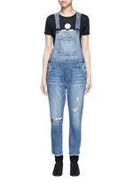 Main View -Click To Enlarge 'The Charley' distressed denim overalls