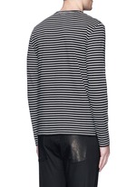 Back View -Click To Enlarge Optic skull print stripe jersey T-shirt