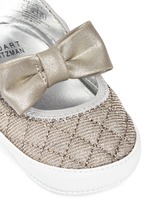 Detail View -Click To Enlarge 'Baby Layla' quilted glitter infant ballerinas