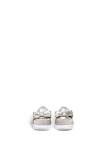 Figure View -Click To Enlarge 'Baby Layla' quilted glitter infant ballerinas
