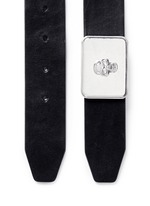 Detail View -Click To Enlarge Skull plaque buckle leather belt