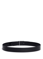 Back View -Click To Enlarge Skull plaque buckle leather belt