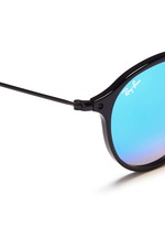Detail View -Click To Enlarge 'Round Fleck Flash' acetate mirror sunglasses