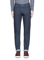 Detail View -Click To Enlarge Logo charm stretch selvedge jeans