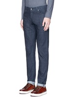 Front View -Click To Enlarge Logo charm stretch selvedge jeans