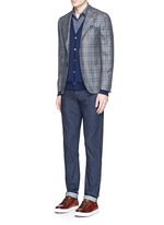 Figure View -Click To Enlarge Logo charm stretch selvedge jeans