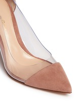 Detail View -Click To Enlarge 'Plexi' clear PVC suede pumps