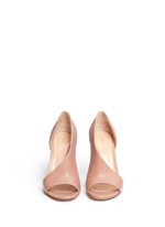 Front View -Click To Enlarge 'Demi' arched leather bootie pumps