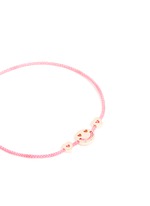 Detail View -Click To Enlarge 'Smitten Hearts' 18k rose gold charm cord bracelet