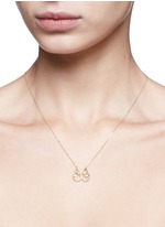 Detail View -Click To Enlarge 'Felix' diamond topaz 18k yellow gold pendant necklace