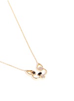 Figure View -Click To Enlarge 'Patch' diamond chalcedony 18k yellow gold pendant necklace