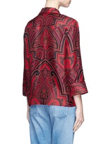 Back View -Click To Enlarge 'Era' paisley print silk pyjama shirt