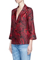 Front View -Click To Enlarge 'Era' paisley print silk pyjama shirt