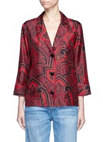 Main View -Click To Enlarge 'Era' paisley print silk pyjama shirt